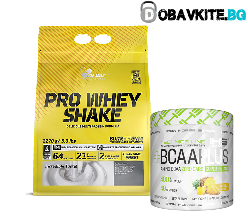 Olimp Whey Protein Shake + IHS BCAA Plus